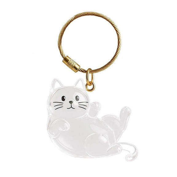 Cat Keychain,Pet Hair Memorial Keepsake for Pet Remembrance Fillable