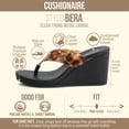 thumbnail image 2 of Cushionaire Bera Platform Thong Womens Sandals, Stylish Wedge Flip Flops for Women with Contoured Comfort Footbed, 2 of 20