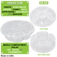 [100 Pack] 10 Inch Round Plastic Appetizer Tray with Lid 5