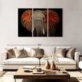 thumbnail image 2 of Elephant Stock Elephant Portrait Wall Art - Horizontal Multi Panel Canvas - Hallway Wall Decor - Animal Multi Panel - Black And Brown Decor - 74" x 48", 2 of 8