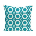 thumbnail image 2 of Simply Daisy 16" x 16" More Hugs and Kisses Geometric Print Pillow, Blue, 2 of 2