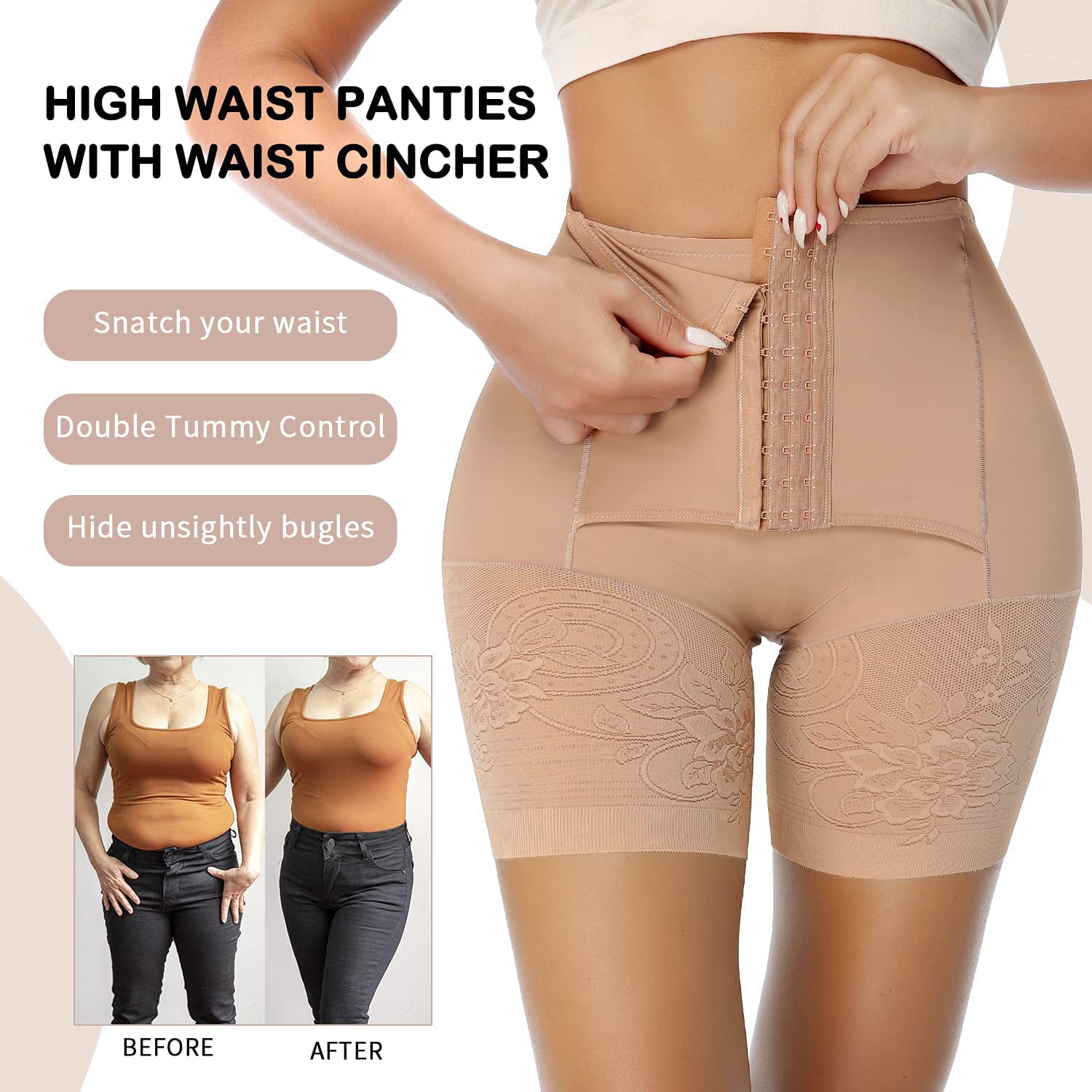 Buy MISS MOLY Tummy Control Pants High Waist Shaping Knickers Shapewear  Panties for Women Slimming 2X Layer Powernetz Body Shaper Panty Sexy Lace  Butt Lifter Waist Trainer Underwear Online at desertcartKUWAIT