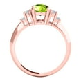 thumbnail image 5 of AoneJewelry 1.55 Carat 10K Rose Gold Peridot & White Diamond Gemstone/ Seven Stone Ring, 5 of 5