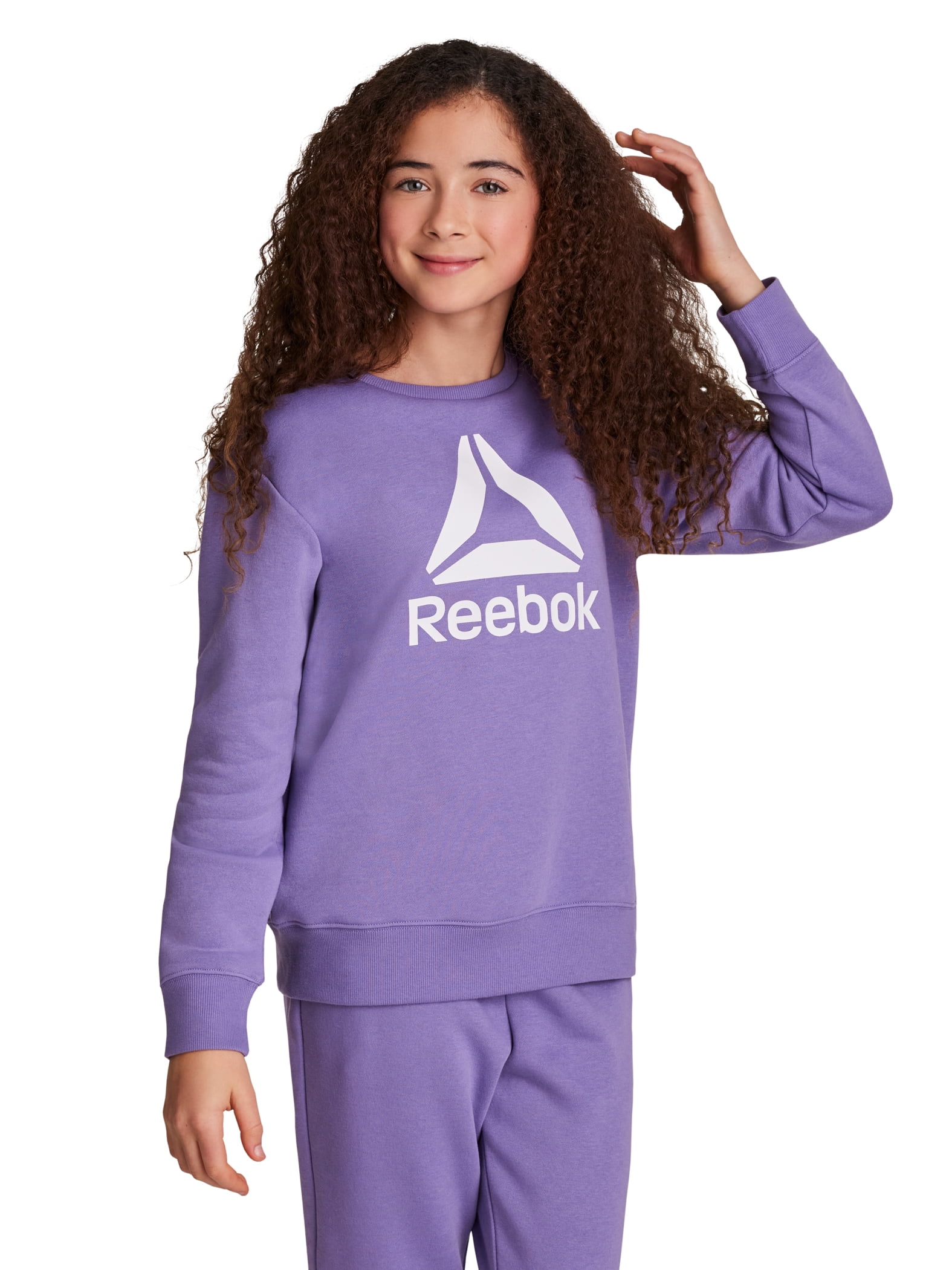 Reebok Girl's Game Day Fleece Crewneck, Sizes 4-18