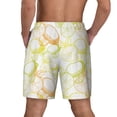 thumbnail image 3 of Kdxio Lemon Potatoes Print Men's Swim Trunks with Compression Liner 7 Inch Inseam Quick Dry Swim Shorts, 3 of 7