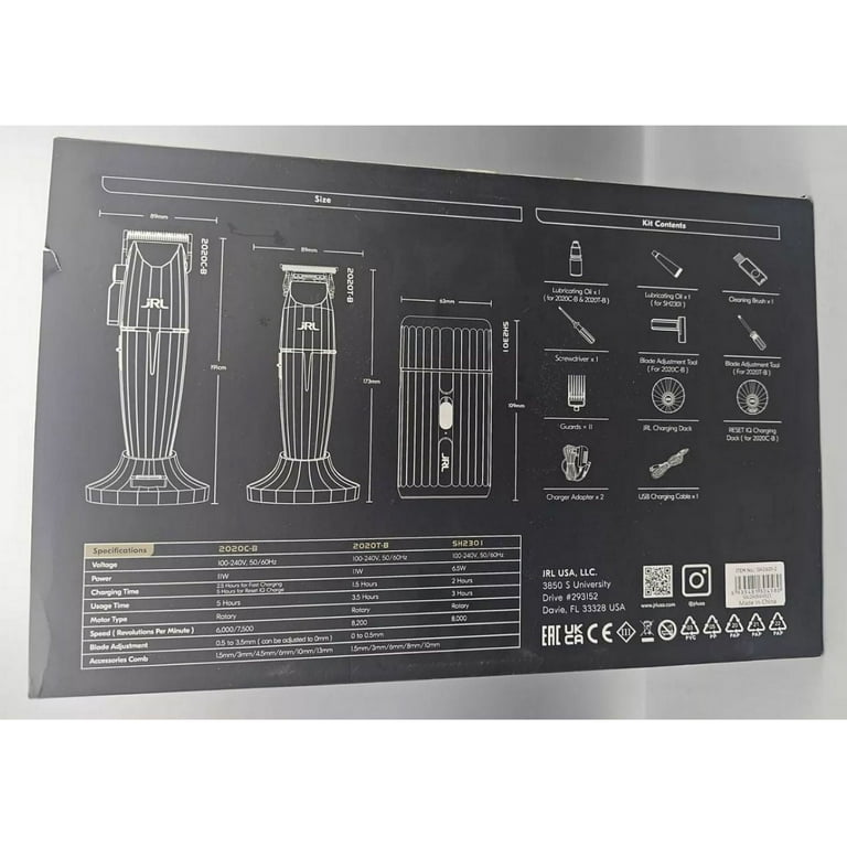 JRL GHOST I ヘアクリッパーセット JRL Ghost 2 Clipper, Trimmer, and Shaver Combo Set