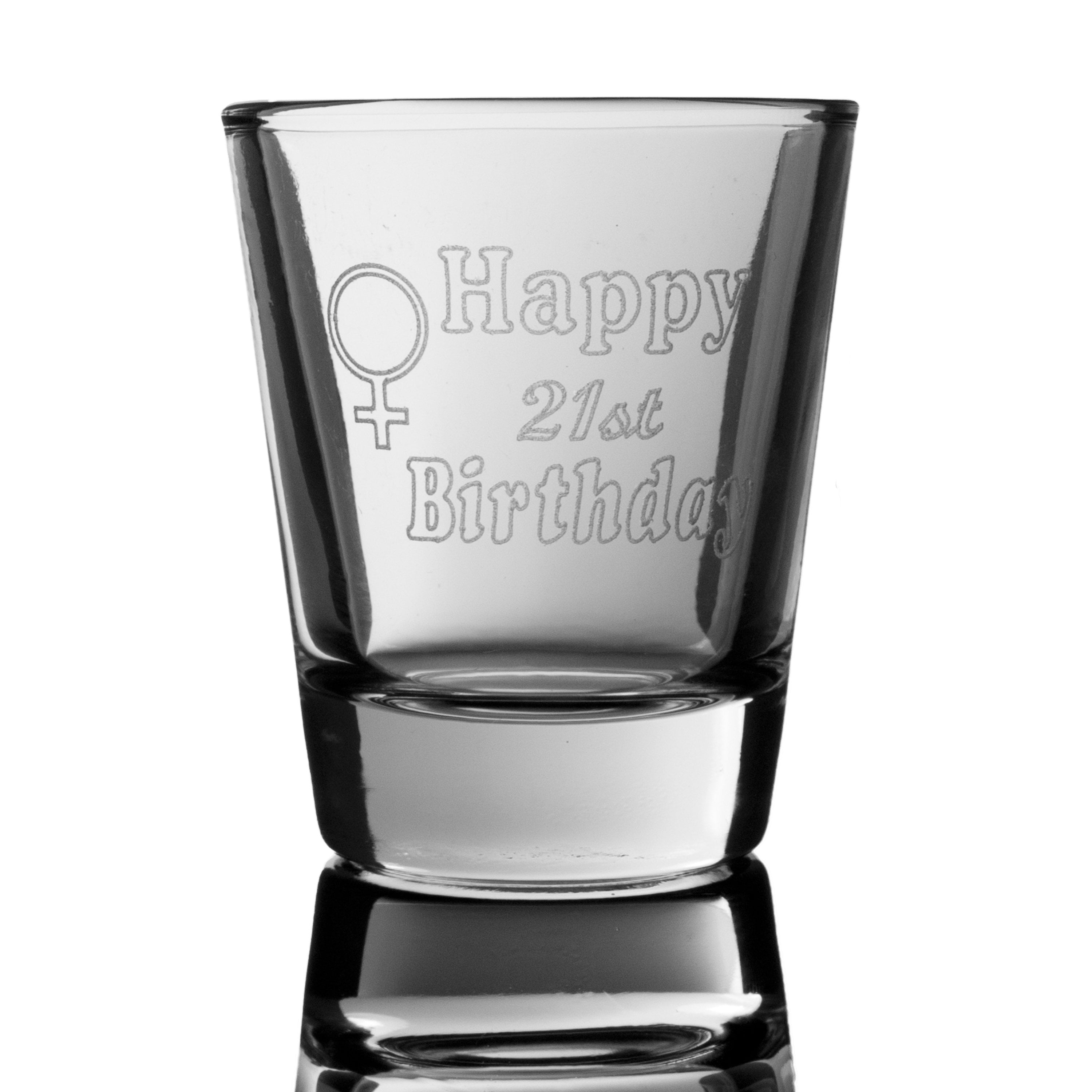 Greenline Goods Birthday Shot Glass Happy 21 2000 