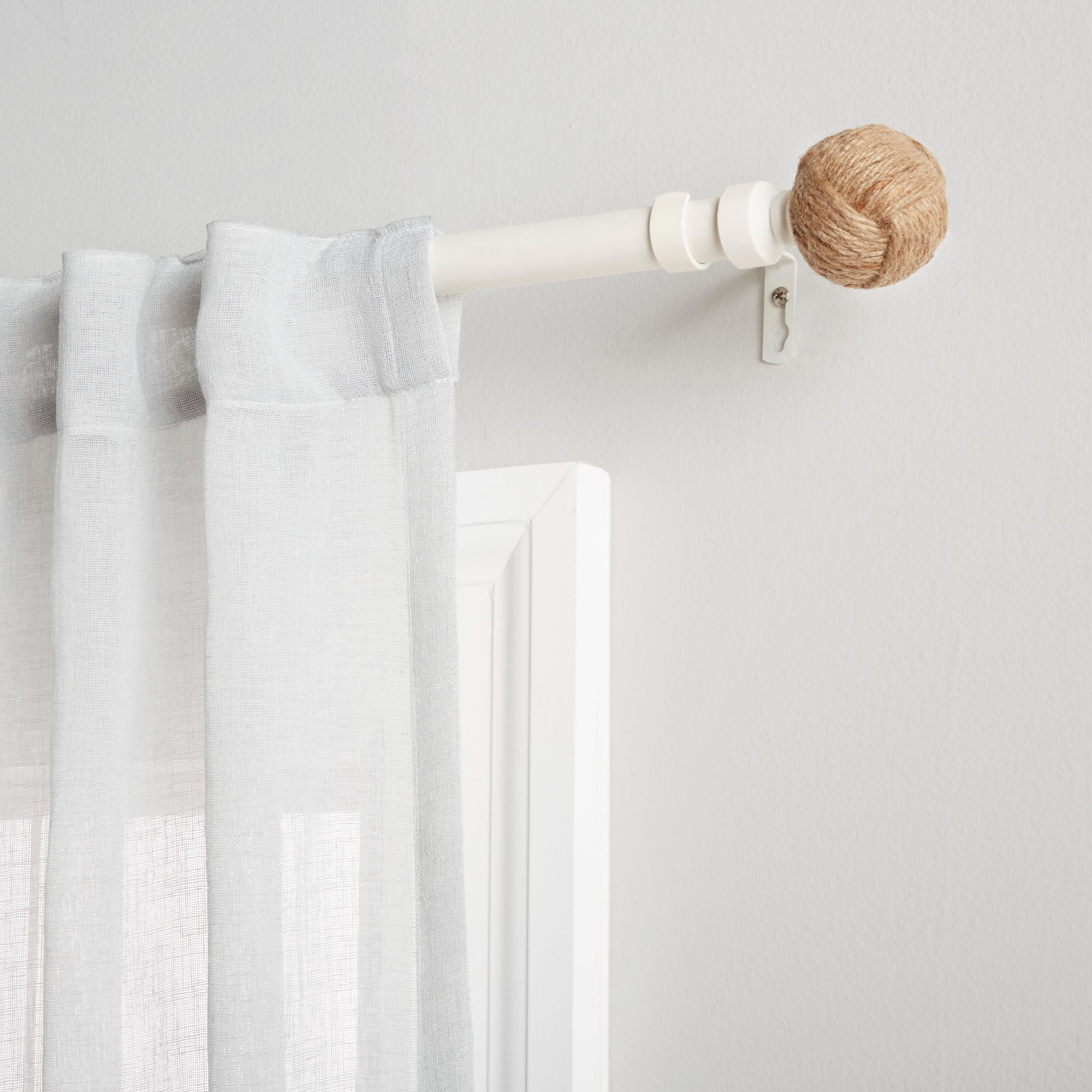 Exclusive Home Contemporary, Modern Matte Rope Adjustable Set, 66 in - 120 in