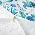 thumbnail image 4 of meiyoeat Watercolor Sea Turtle Bedding For Boys,Ocean Animal Starfish Duvet Cover Full,Reversible,3-Piece,1 Duvet Cover and 2 Pillowcases, 4 of 6