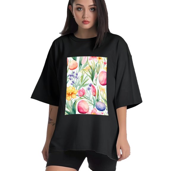 Plus Size Shirt for Women Black Tops for Women Short Sleeves Shirt for Women Easter 178 T Shirt Crewneck Shirt for Women XS