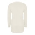 thumbnail image 5 of Womens Long Sleeve Round Neck Shirts Basic Tee Fall Tops Outfits Clothes Plus Size Beige M, 5 of 7