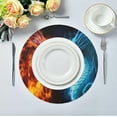 thumbnail image 5 of GZHJMY Fire Dragon and Water Dragon Round Placemats 15.4in, Washable Heat Resistant Table Mats for Dining Tables Kitchen Wedding Party Decoration Plate Mats Set of 1 Table Mat, 5 of 7