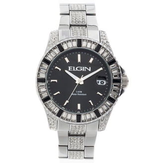 Elgin Adult Male Gold Metallization Case and Genuine Diamond Dial