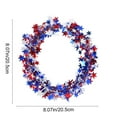 thumbnail image 3 of PALIFEUR 4th of July Wreath, 8.27 Inch Patriotic Wreaths for Front Door, Artificial Floral Door Wreaths Decorations for Memorial Day Independence Day Veterans Day, Red Blue White, 3 of 8