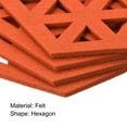 thumbnail image 4 of Uxcell Felt Coasters, Hexagonal Pad Coaster for Drink Cup Pot Bowl Vase, Orange 12 Pack, 4 of 5