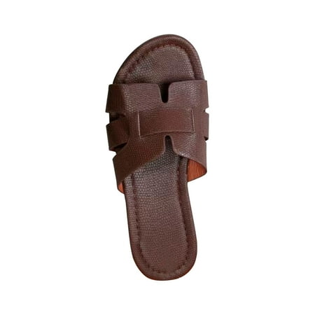 

Facrlt Women s Flat Sandals Solid Color Open Toe Non Slip Shoes Outdoor Fashion Slippers