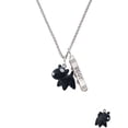 thumbnail image 2 of Delight Jewelry Resin Black Bull Terrier Dog Silvertone Best Friends Forever Bar Charm Necklace, 23", 2 of 4