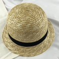 thumbnail image 4 of Kids Straw Hat Creative Round Top Natural Beach Sun Hat Straw Sunhat Summer Hat, 4 of 9