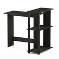 thumbnail image 3 of Furinno Abbott Wood Corner Computer Desk with Bookshelf in Espresso/Black, 3 of 5
