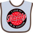 thumbnail image 3 of Inktastic I Love My Daddy Boys or Girls Baby Bib, 3 of 4