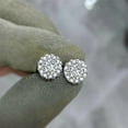 thumbnail image 4 of 2Ct Round Cut Lab Created Diamond Women's Stud Earrings 14K White Gold Plated, 4 of 5