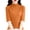 Orange, variant on TGPMGRZ Women's Short Sleeve Sweaters Casual Basic Solid Color Half Turtleneck Pullover Sweater Tops, Pink M