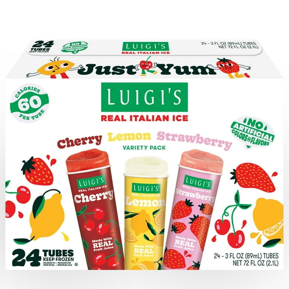 Luigi's Squeeze Up Italian Ice Variety Pack, 3 fl. oz., 24 ct.