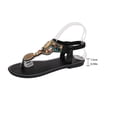 thumbnail image 3 of Xucatan Women's Bohemian Beaded Sandals, Colorful Ethnic Pattern Flat Thong Shoes with Ankle Strap, Faux Leather Casual Summer Beach Footwear, Versatile Design for Spring Outdoor Gift, 3 of 9