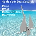 thumbnail image 3 of ISURE MARINE Boat Fluke Style Anchor Kit 13 lb Galvanized Steel Includes Anchor, Rope, Chain, and Shackles, 3 of 5