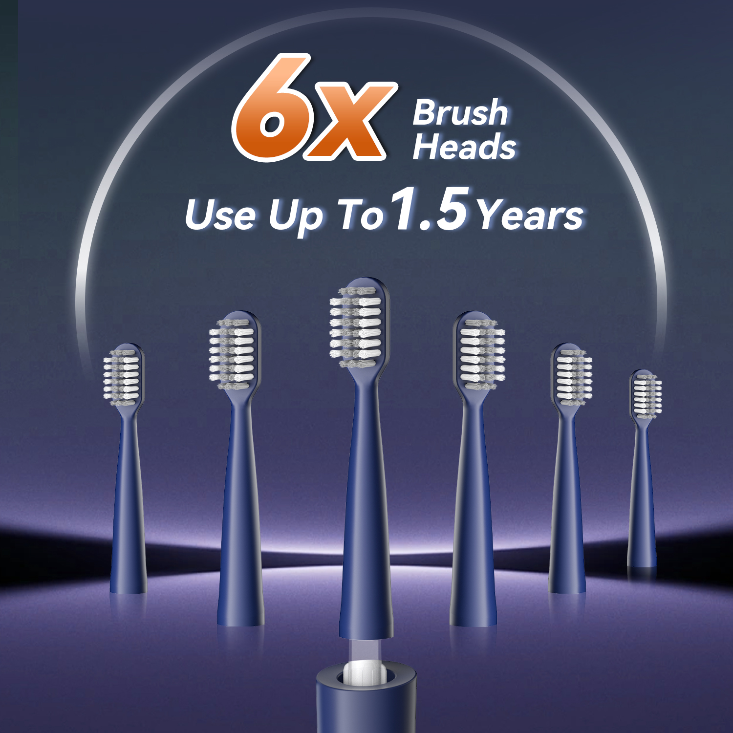 JTF Orthodontic Electric Toothbrush for Braces with 6 Heads photo 8