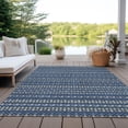 thumbnail image 6 of Addison Rugs Chantille Indoor/Outdoor Transitional Stripes Navy Washable Rectangle Rug, 8' x 10', 6 of 6