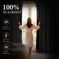thumbnail image 4 of StangH Sage Green 100% Blackout Curtains Back Tab Heat & Light Dimming Energy Saving Panels for Bedroom/Living Room/Nursery/Classroom, W52 x L96, 2 Panels, 4 of 7
