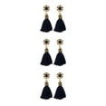 thumbnail image 4 of Pendientes largos de borla Retro Barroco Minnieouse Negro CBP455402, 4 of 6