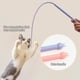 thumbnail image 3 of Juguete para gato con cola de ratón simulada, divertido juguete para gatos con cola larga de silicona. αβ H0I4, 3 of 8