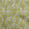 thumbnail image 1 of oneOone Georgette Viscose Lime Green Fabric Tropical Line Drawing Leaf Sewing Fabric By The Yard Printed Diy Clothing Sewing Supplies 42 Inch Wide, 1 of 5