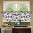 thumbnail image 4 of Yayeee Kitchen Curtains Tier Set of 2 Light Filtering 57"x24" Over Sink Window Panels, Snowy Winter, 4 of 7