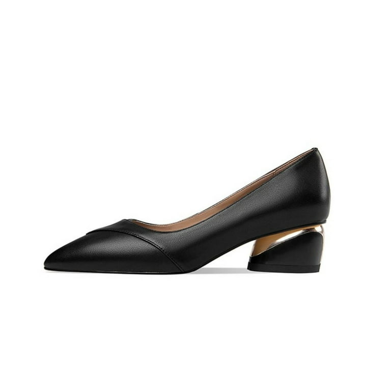 HSMQHJWE Women Formal Shoes Womens Casual Shoes Size 11 Fashion Autumn Women Casual Shoes Low Heel Thick Heel Pointed Toe Solid Color Simple Style