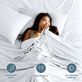 thumbnail image 4 of Bare Home Ultra-Soft Flat Sheets - Premium 1800 Collection - Brushed - Queen, White, 4 of 8