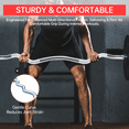 thumbnail image 4 of 4FT Ez Curl Barbell Bar, O-Lympic Barbell Curl Bar with 2 Spring Collars, Bearing & Bronze Bushing Rotating Sleeves, Knurled Grip, Durable Rust-Proof Design for Squats/Curls/Bench Press, Silver, 4 of 8