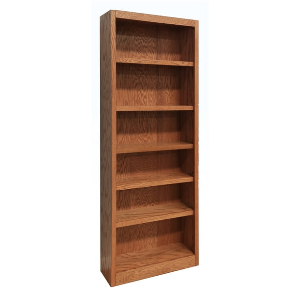Concepts In Wood 6 Shelf Bookcase, Small Tall Oak Bookcase