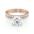 thumbnail image 2 of 2 1/2 Carat Diamond and Moissanite Engagement Ring in 14k Rose Gold (G-H/SI, G-H/VS, cttw) Size 6.5 by Beverly Hills Jewelers, 2 of 5