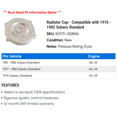 thumbnail image 2 of Radiator Cap - Compatible with 1976 - 1982 Subaru Standard 1977 1978 1979 1980 1981, 2 of 2