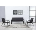 thumbnail image 5 of Walsport Office Sofa Waiting Chair Comfortable PVC Leather Chair for Airport Reception Room,Black 3 Seats, 5 of 7