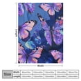 thumbnail image 4 of WYYP Blue Purple Butterfly Print Pattern Soft Plush Blankets White, 4 of 6