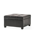 thumbnail image 5 of Noble House Drake Espresso Bonded Leather Storage Ottoman, 5 of 9