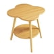 thumbnail image 2 of Mesa auxiliar multifuncional con forma de flor y estante de almacenamiento, mesa de centro, mesita de noche, compacta para dormitorio, sala de estar, escritorio de estudio, requiere ensamblaje., 2 of 6