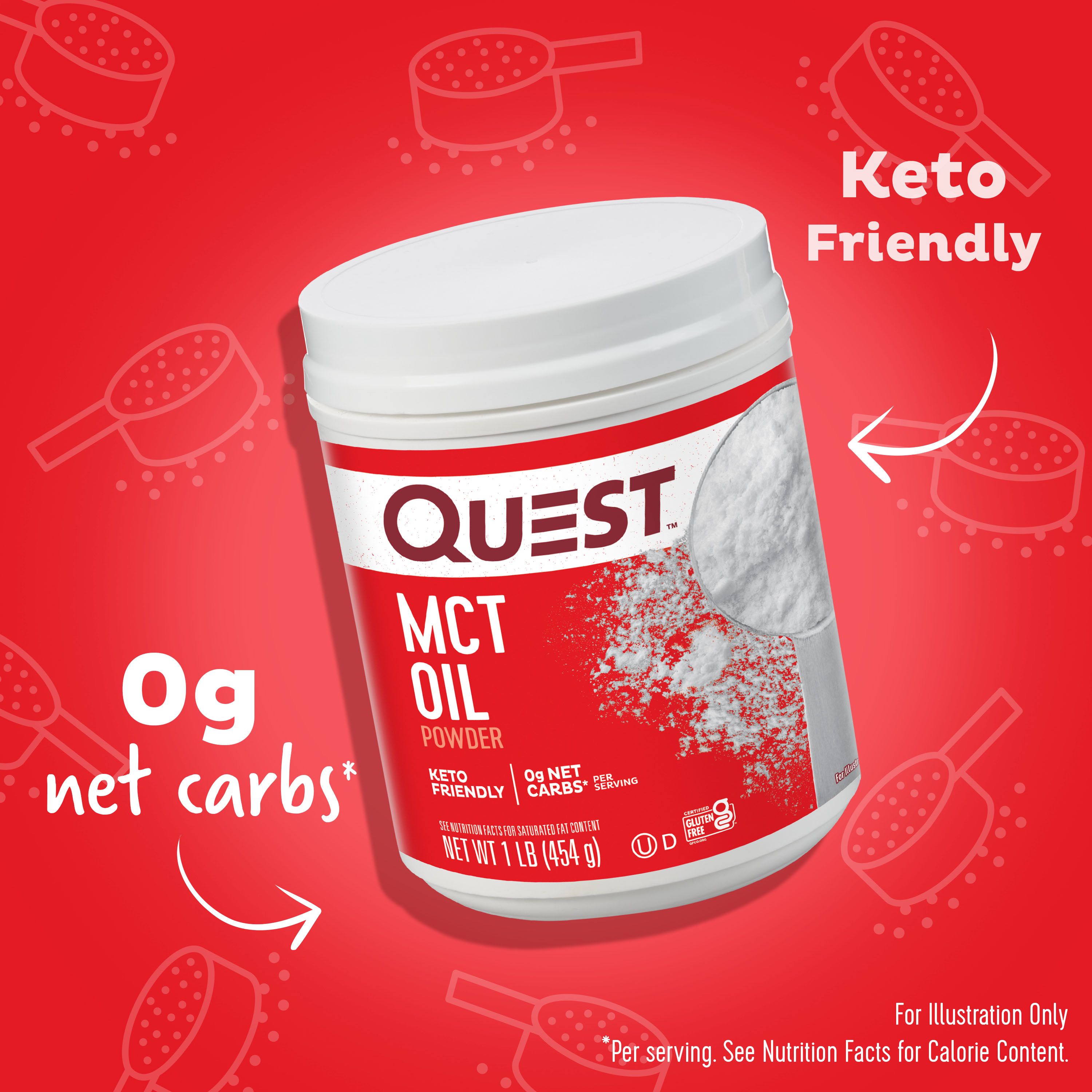 Quest Nutrition MCT Powder Oil, Unflavored, 1lb