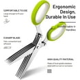 thumbnail image 2 of Herb Scissors, Premium Stainless Steel 5 Blade Kitchen Salad Scissors Dishwasher Safe, Sharp and Convenient 5 Blade Kitchen Scissors with Safety Cover, Herb Stripping Tool and Cleaning Comb, 2 of 7
