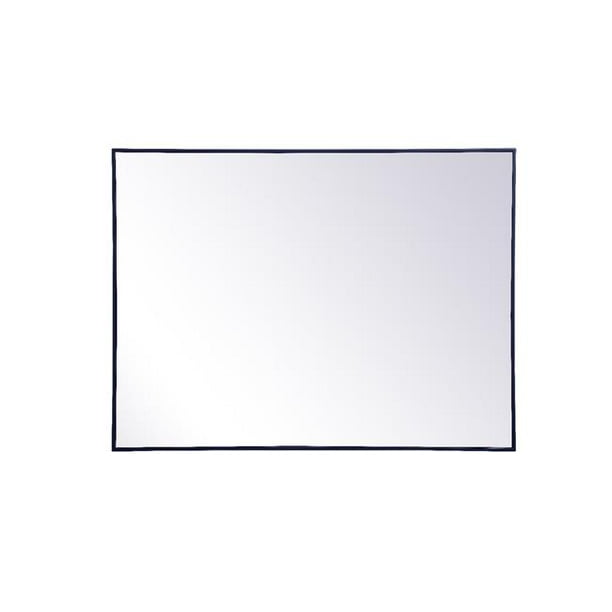 Elegant Decor Mr43648bl 36 X 48 In Metal Frame Rectangle Mirror 44 Blue Com Metal Frame Rectangle Mirror 44, 36 X 48 Mirror Black Frame