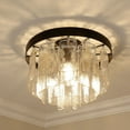 thumbnail image 3 of Golden Lighting Ciara 3-light Flush Mount in Matte Black, 3 of 7